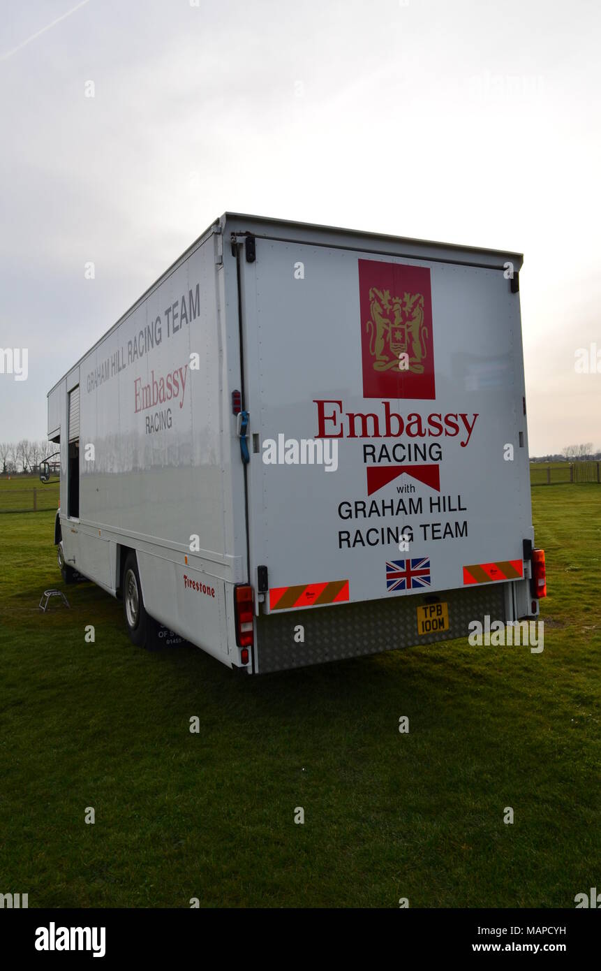 Renntransporter am Goodwood Revival 2014. Stockfoto