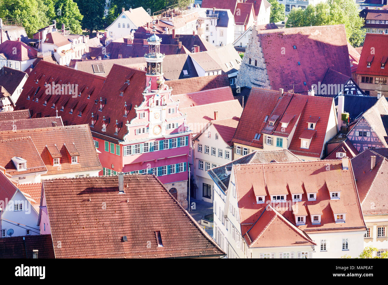 Altes Rathaus am Marktplatz, Esslingen Stockfoto