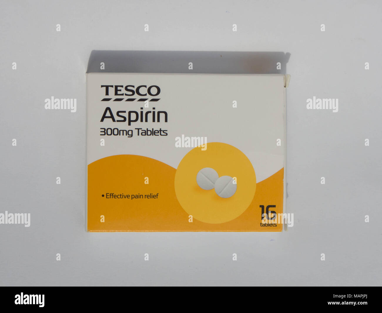 Eine Box von Tesco aspirin Stockfoto