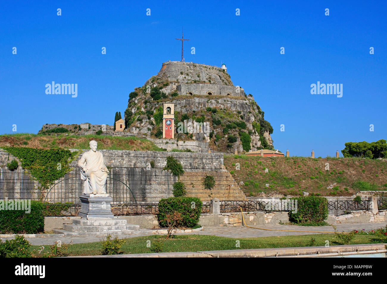 Korfu Fortess Neo Frourio Rotunde KORFU, IONISCHE INSEL Griechenland EU Europäische Union Europa Stockfoto