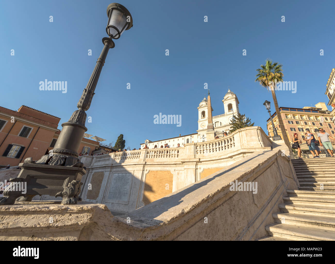 Berühmte Treppe Fragment an der Piazza di Spagna. Rom, Italien Stockfoto