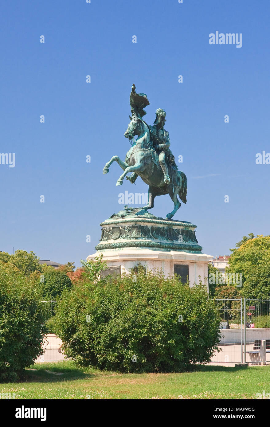 Statue des Erzherzogs Karl-Ludwig - Johannes am Heldenplatz. Wien. Österreich Stockfoto