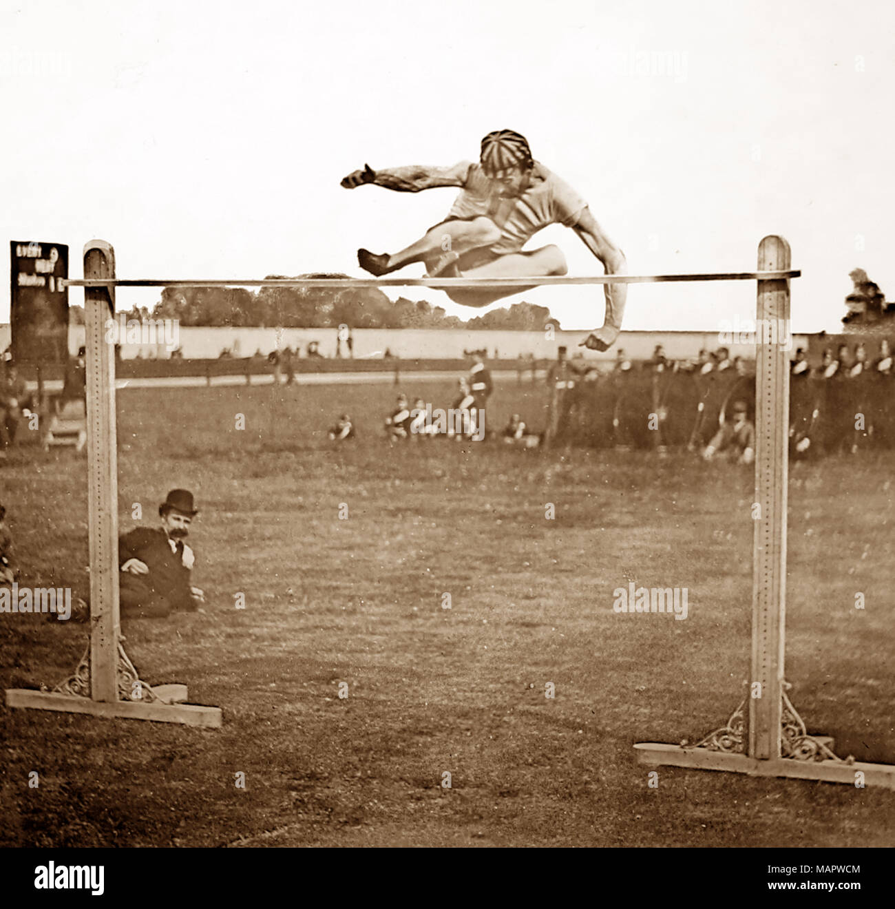Hoch springen, Athletik, Viktorianischen Periode Stockfoto