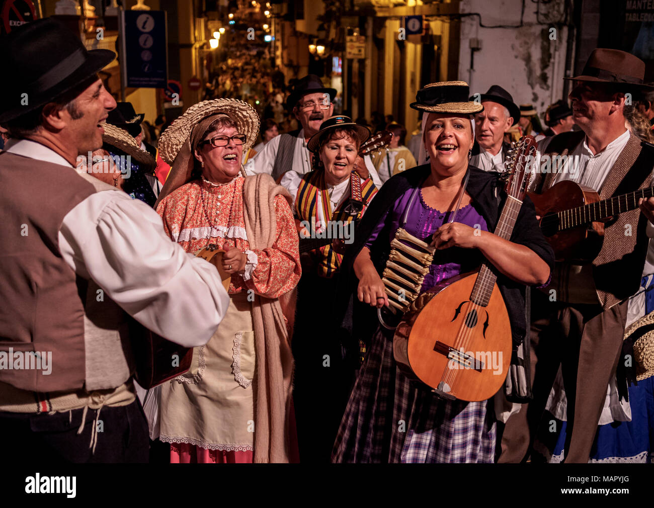 Baile de Magos, traditionelle Straßenfest, Icod de los Vinos, Teneriffa, Kanarische Inseln, Spanien, Europa Stockfoto