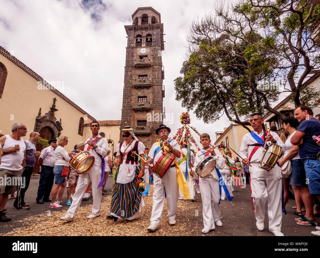 Romeria de San Benito de Abad, traditionelle Straßenfest in San Cristobal de La Laguna, Teneriffa, Kanarische Inseln, Spanien, Europa Stockfoto