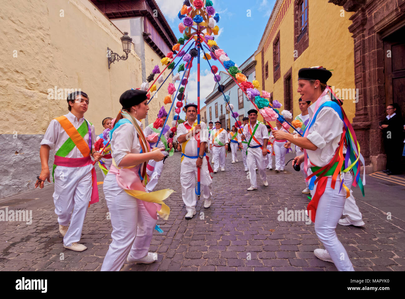 Romeria de San Benito de Abad, traditionelle Straßenfest, San Cristobal de La Laguna, Teneriffa, Kanarische Inseln, Spanien, Europa Stockfoto