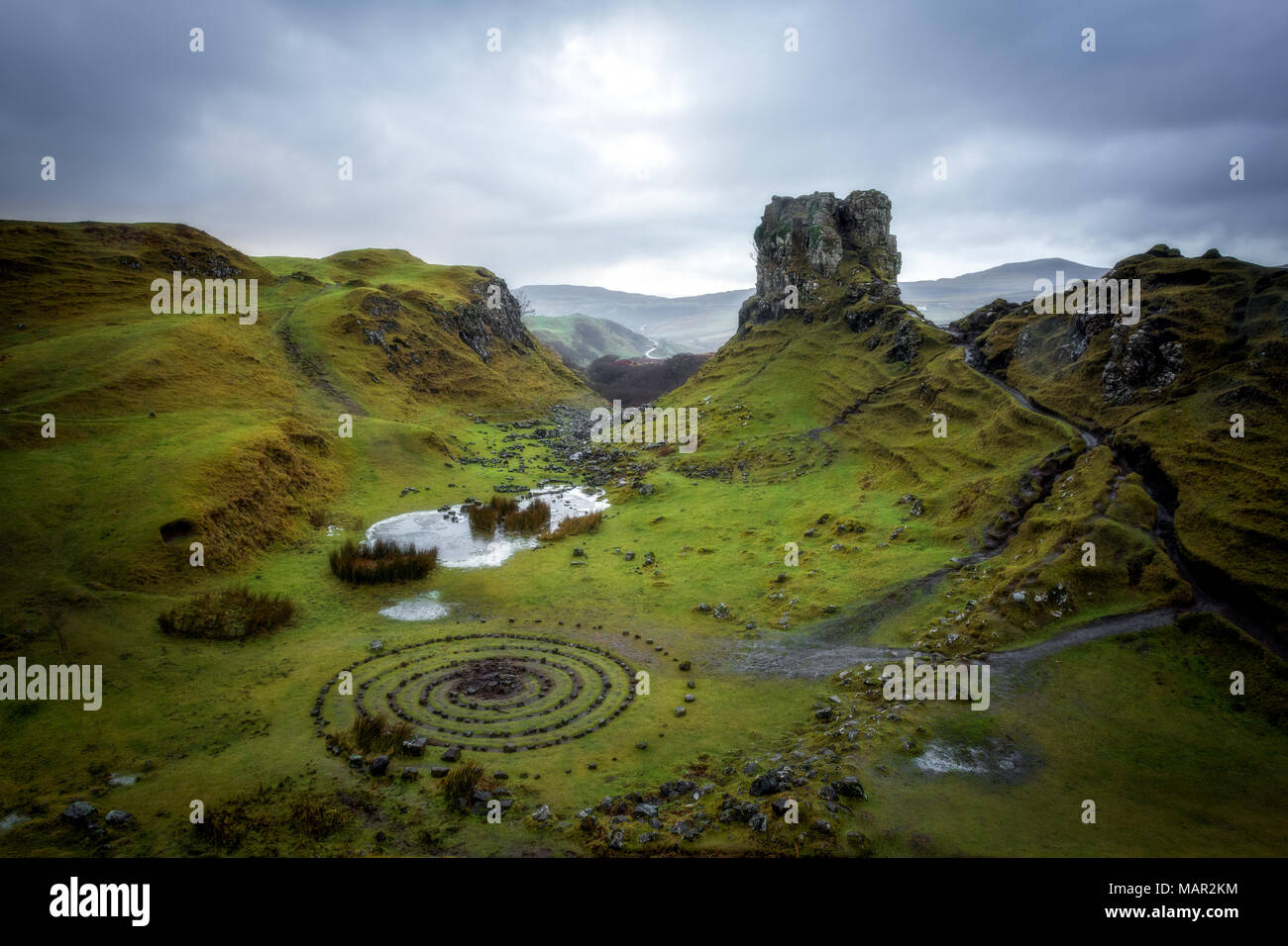 Fairy Glen, Isle of Skye, Innere Hebriden, Schottland, Großbritannien, Europa Stockfoto