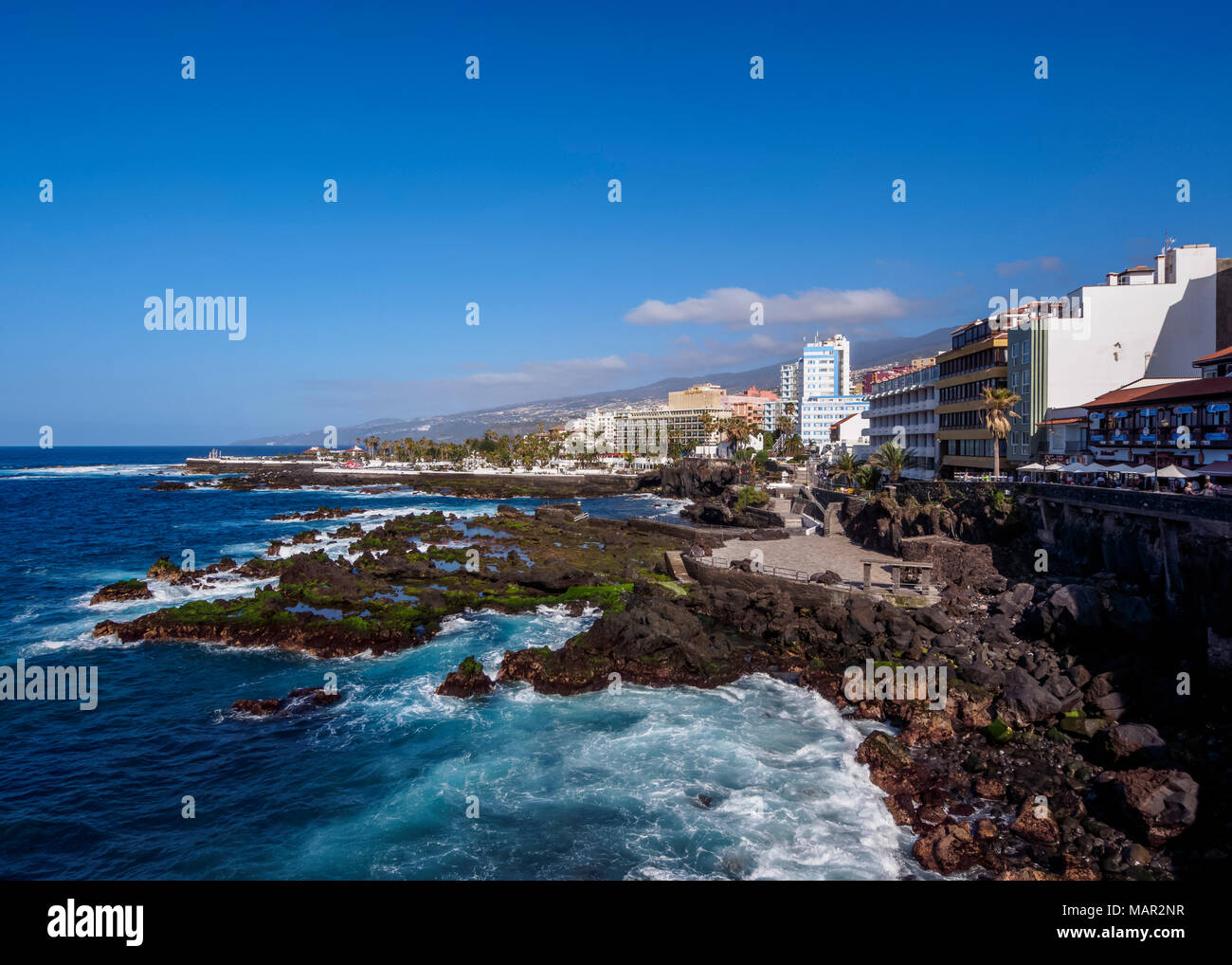Puerto de la Cruz, Teneriffa, Kanarische Inseln, Spanien, Atlantik, Europa Stockfoto