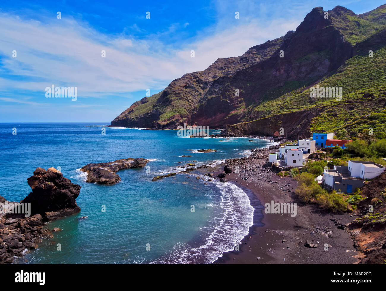 Roque Bermejo Strand, Anaga ländlichen Park, Teneriffa, Kanarische Inseln, Spanien, Atlantik, Europa Stockfoto