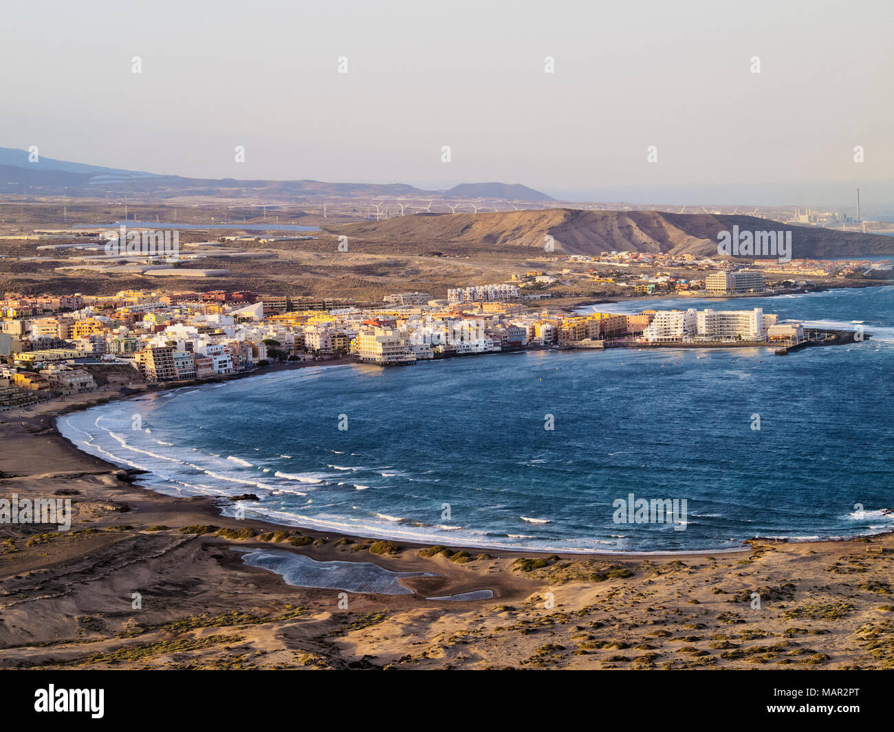 Küste in El Medano, Teneriffa, Kanarische Inseln, Spanien, Atlantik, Europa Stockfoto