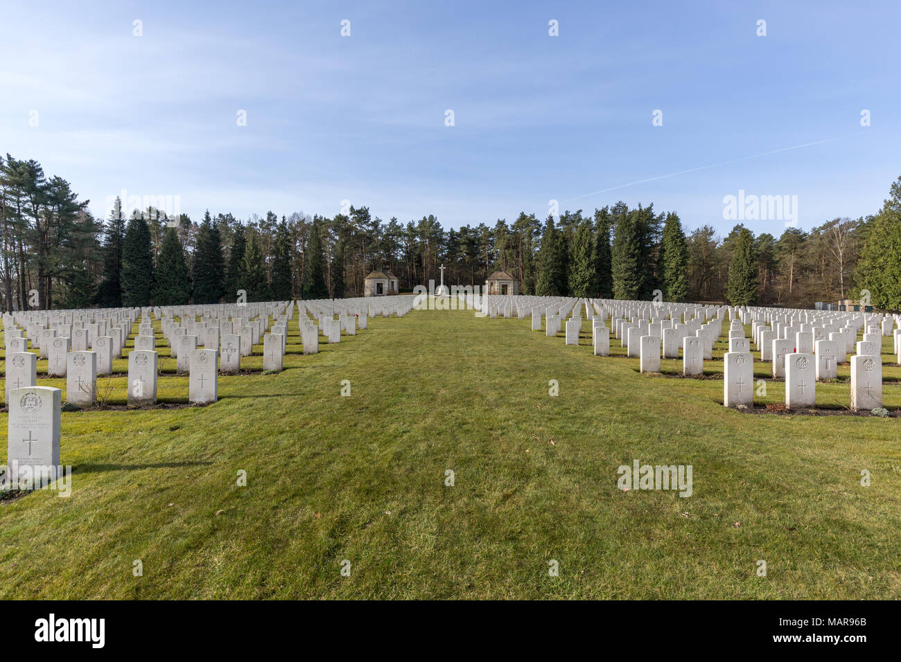 Britische Soldatenfriedhof in Becklingen, Deutschland Stockfoto