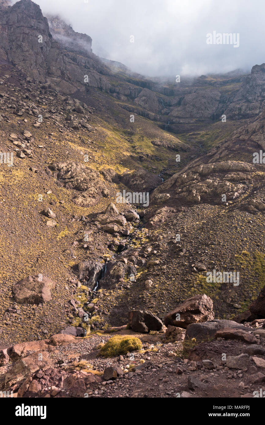 Gipfel des Hohen Atlas im Toubkal Nationalpark, Marokko Stockfoto