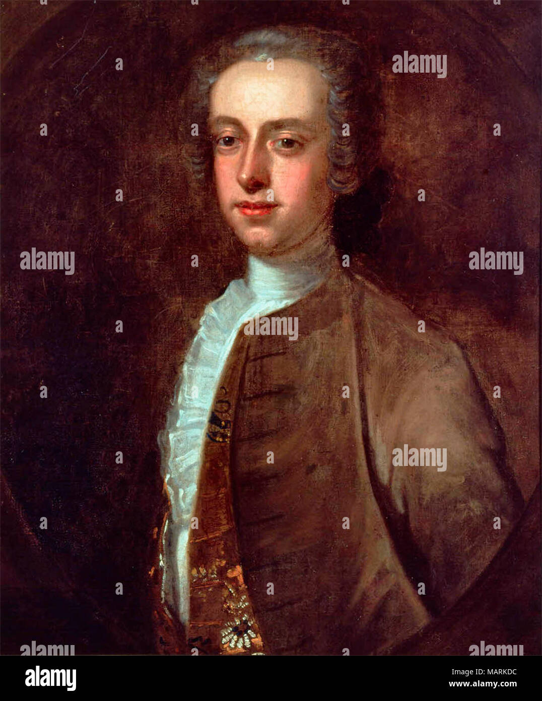 Massachusetts kolonialer Gouverneur Thomas Hutchinson - Edward Truman, 1741 Stockfoto