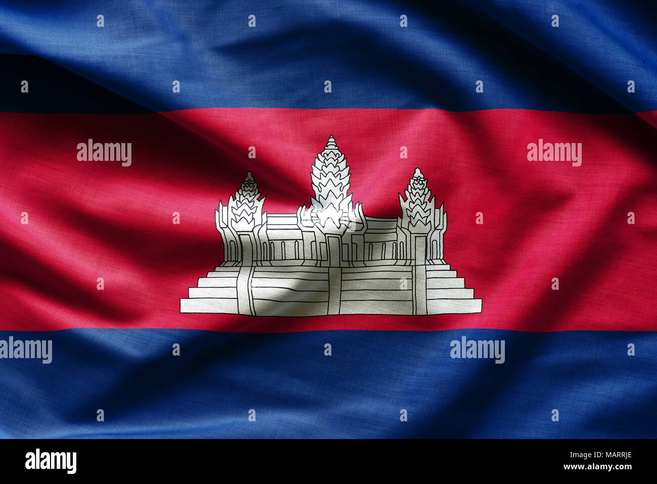 Kambodscha Fahne aus Baumwolle Stockfoto