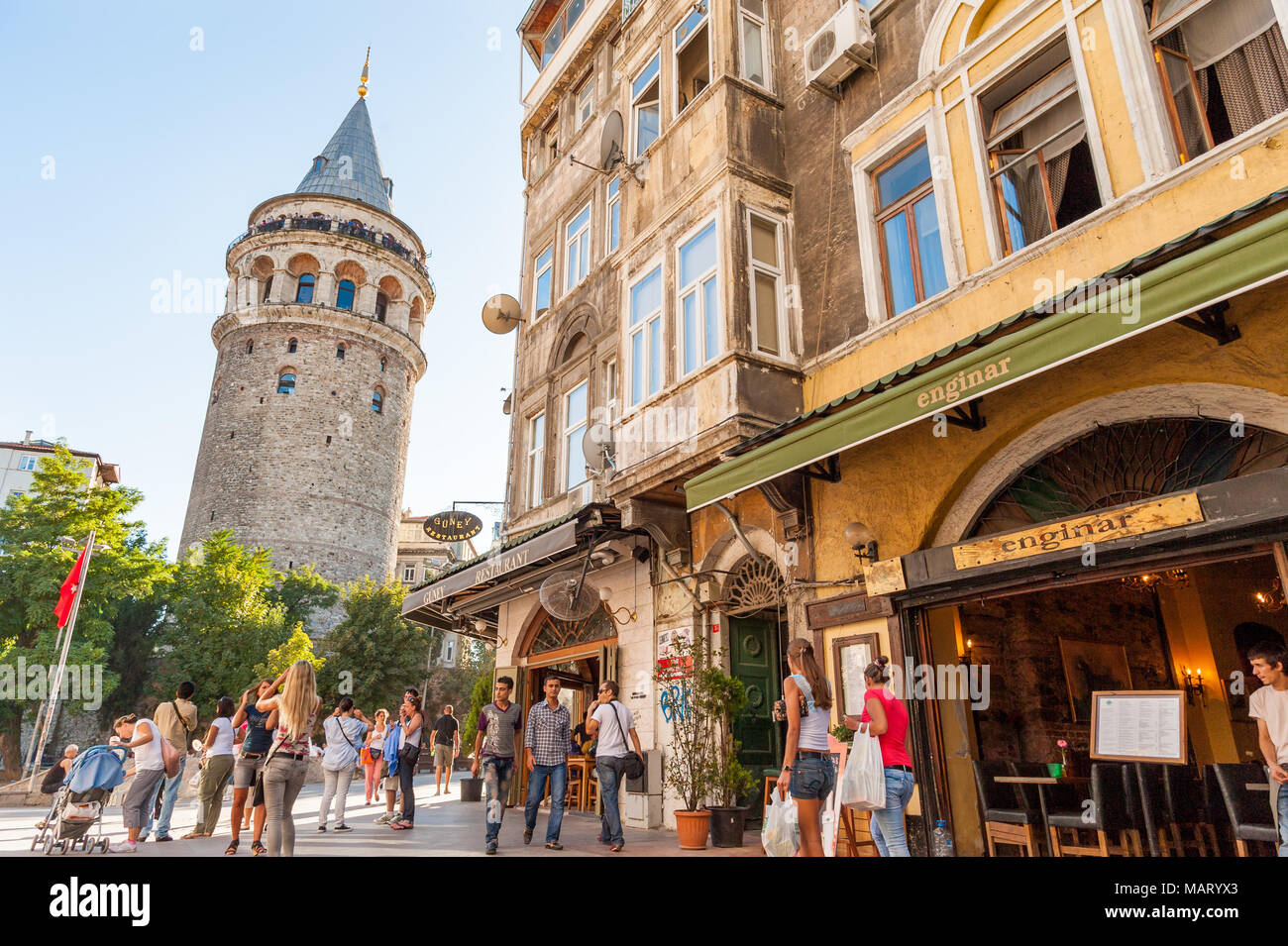 Der Galata Turm, Istanbul, Türkei Stockfoto