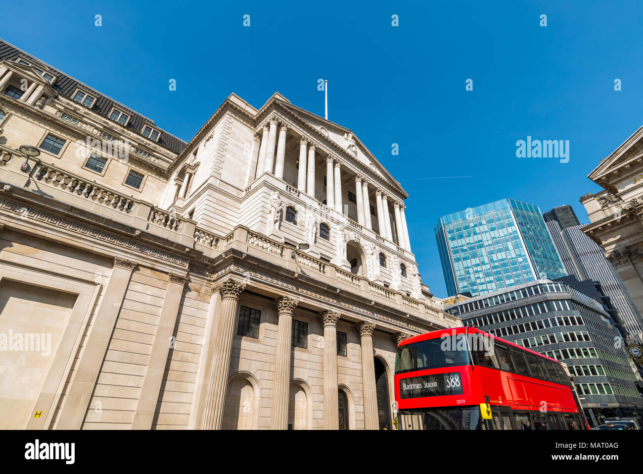 Die Bank von England, London, UK Stockfoto