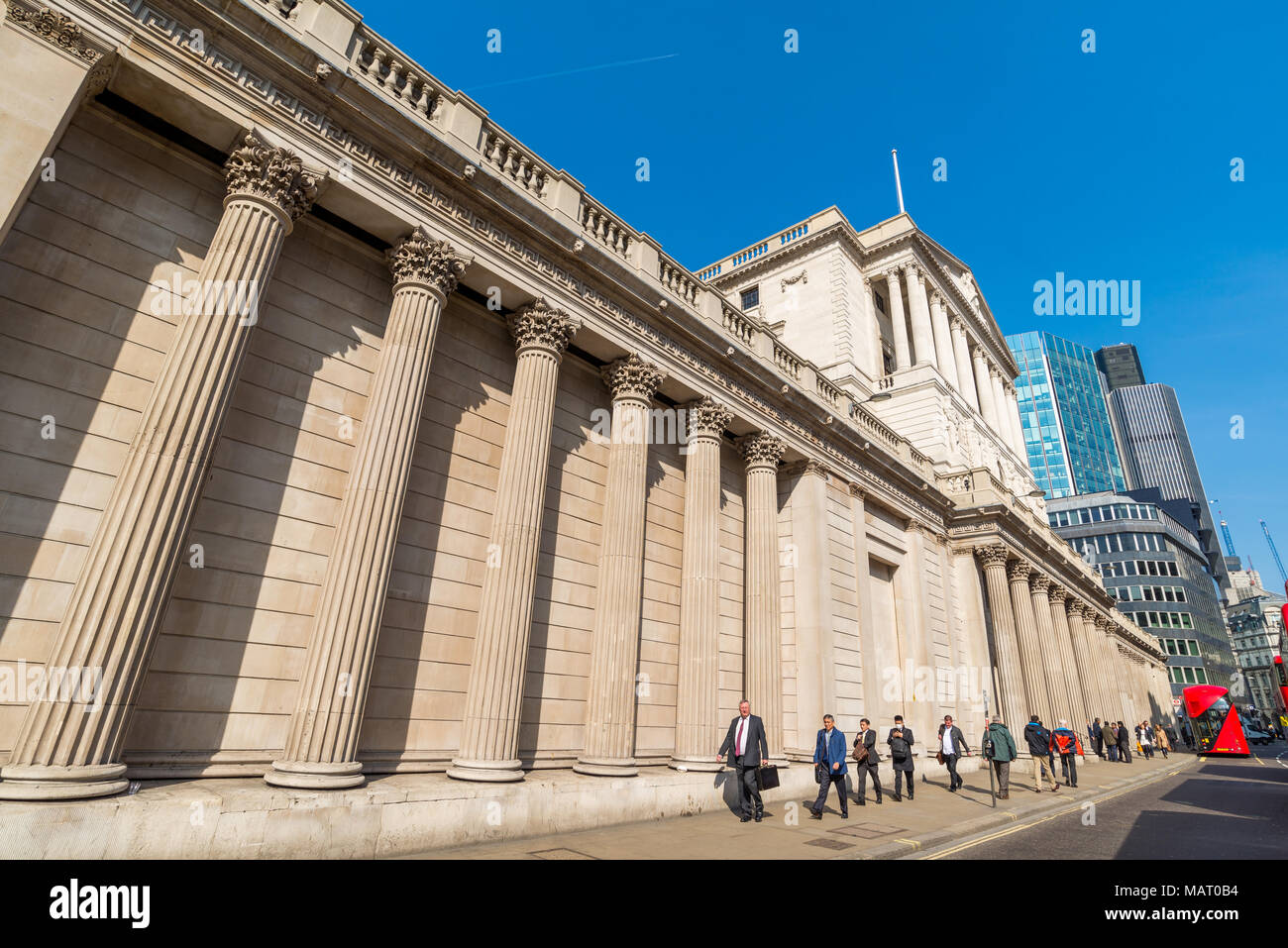 Die Bank von England, London, UK Stockfoto