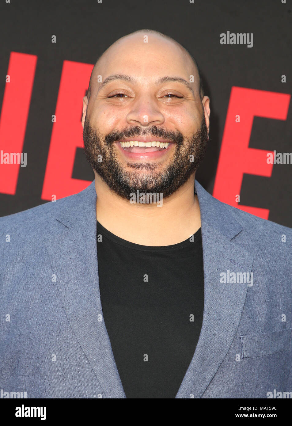 Westwood, Ca. 3 Apr, 2018. Colton Dunn, bei der Premiere von Universal Pictures' Blocker im Regency Dorf Theater in Westwood, Kalifornien am 3. April 2018. Credit: Faye Sadou/Medien Punch/Alamy leben Nachrichten Stockfoto
