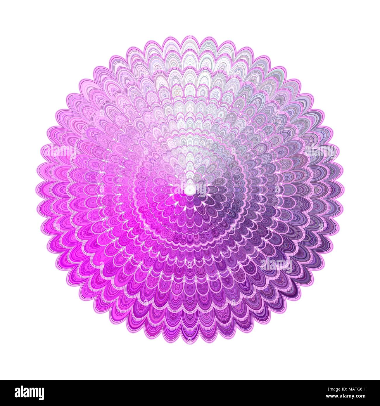 Abstrakt floral Mandala Design - Vektor digitale Kunst Stock Vektor