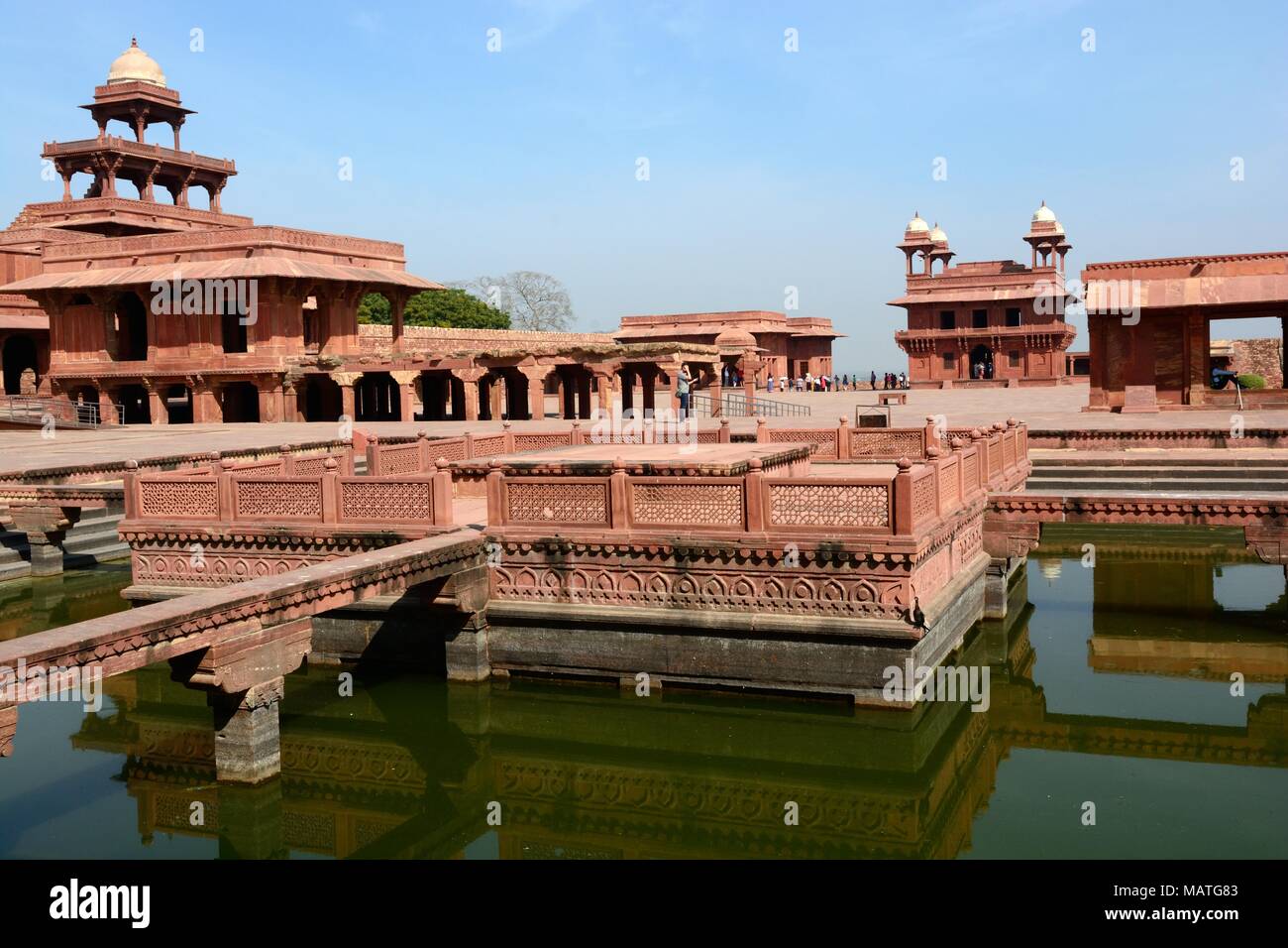 Fatephur Sikri verlassenen Stadt intakt Beispiel von Akbar Imperial Court UNESCO Weltkulturerbe Bezirk Agra Uttar Pradesh Indien Stockfoto