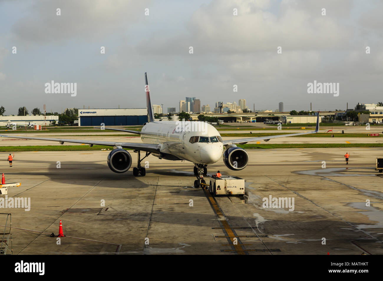 Miami Flughafen, Miami, Florida ist eine der buisest Internationale Flughäfen in der Welt. Stockfoto