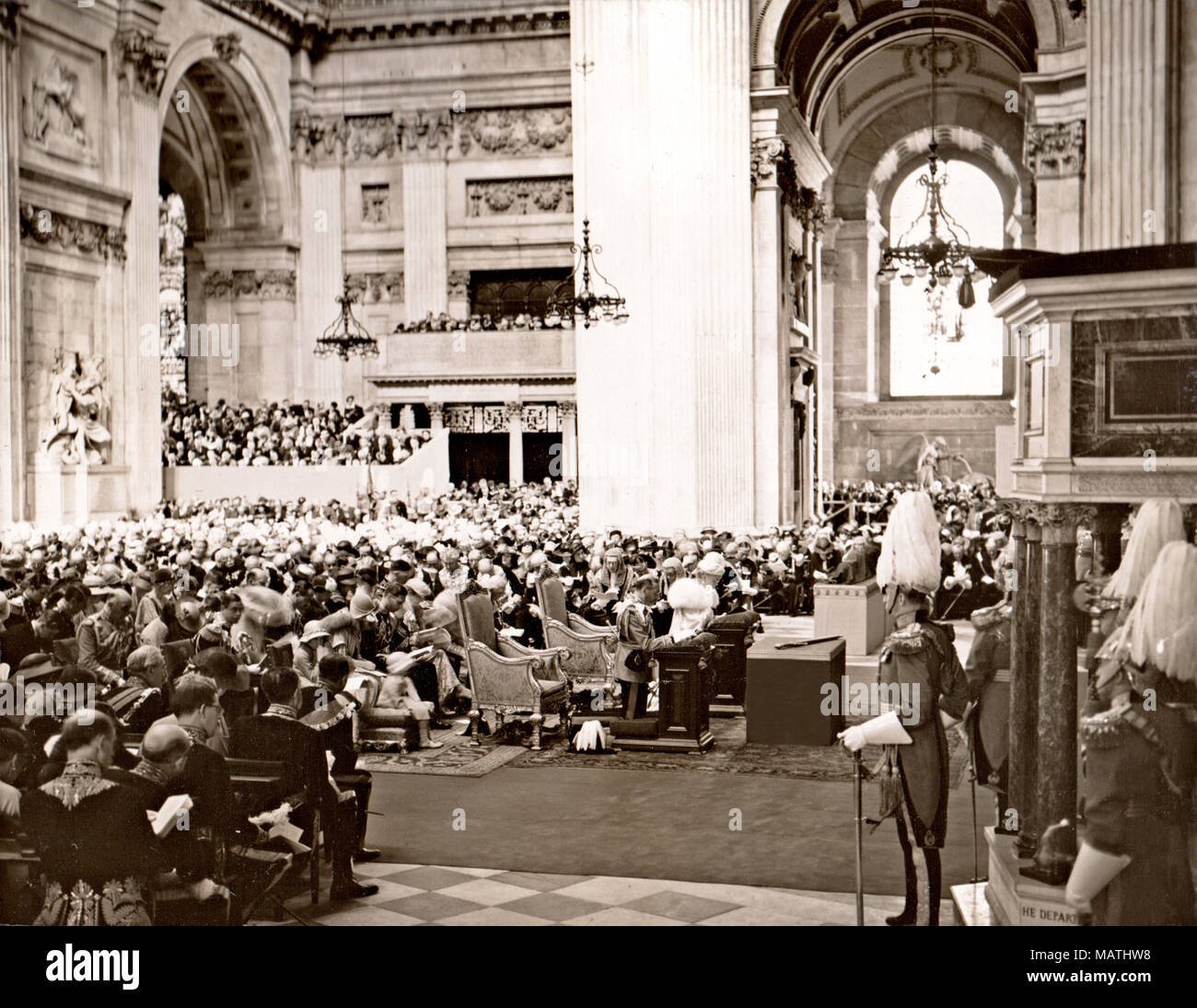 Das Silberne Jubiläum Service in St Paul's Cathedral Stockfoto