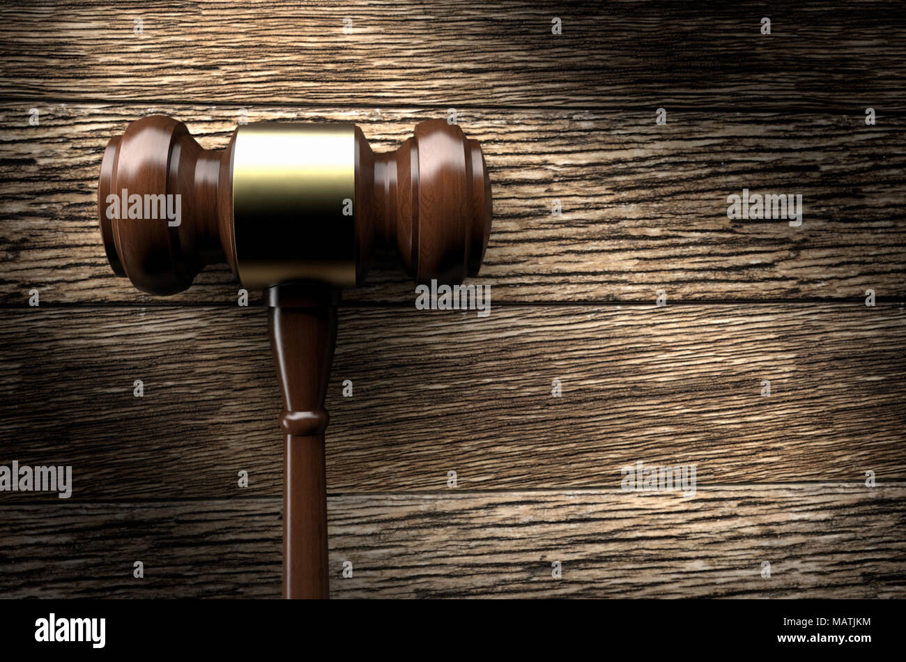 3D-Rendering von einer Auktion/Justiz Hammer Stockfoto