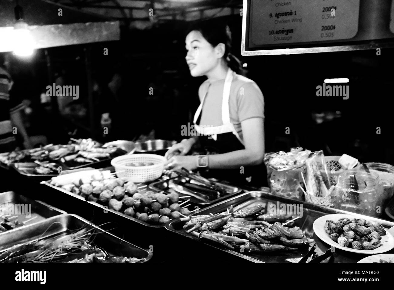 Street Food vendor, Phnom Penh Stockfoto