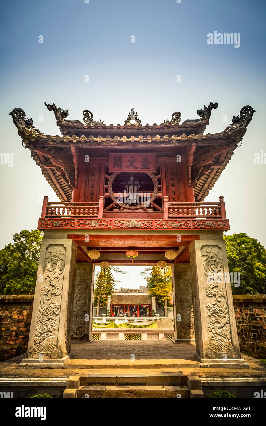 Asien, Vietnam, Hanoi /, Tempel, Literaturtempel, Garten, Khuc Van Stockfoto