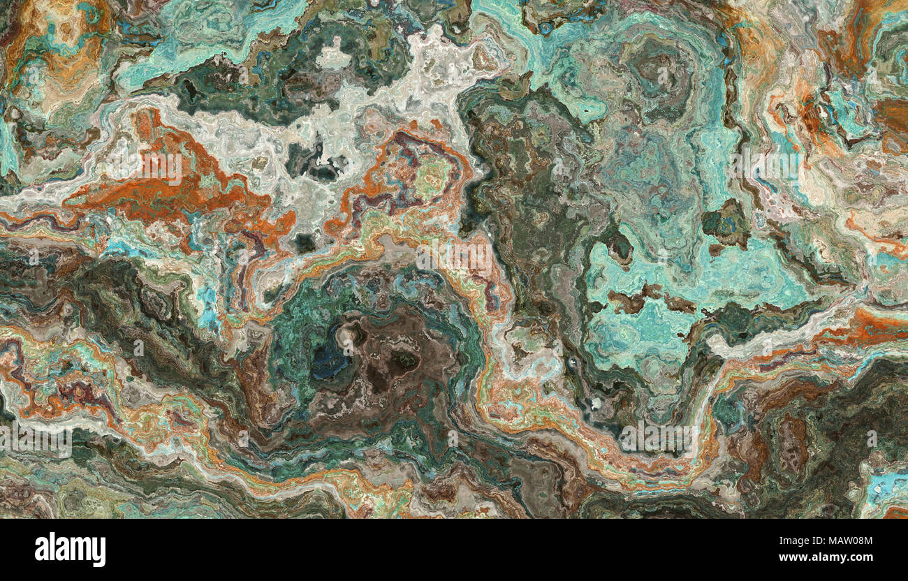 Die Fliese in Türkis raw Edelstein Textur. Bunter Hintergrund. 2D-Darstellung Stockfoto