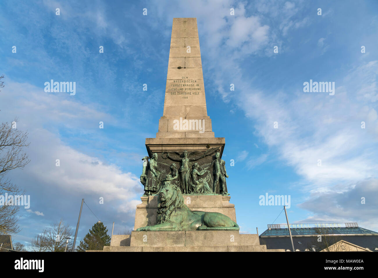 Das landesdenkmal auf der Adolfshöhe, Wiesbaden, Hessen, Deutschland | State Monument Landesdenkmal auf der Adolfshöhe, Wiesbaden, Hessen, Deutschland Stockfoto