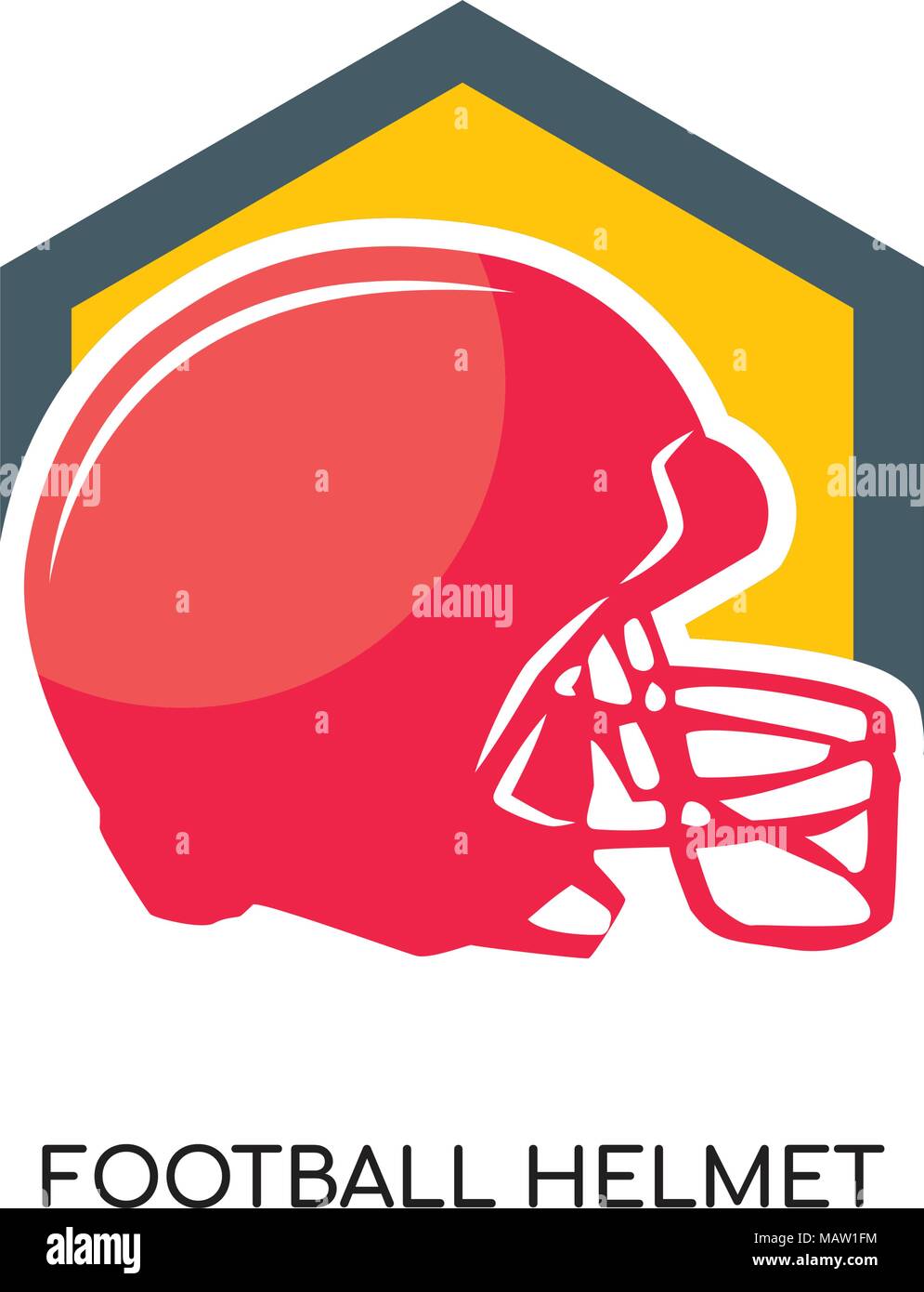 Football Helm Logo auf weissem Hintergrund für Ihre Web isoliert, mobile und app Design Stock Vektor