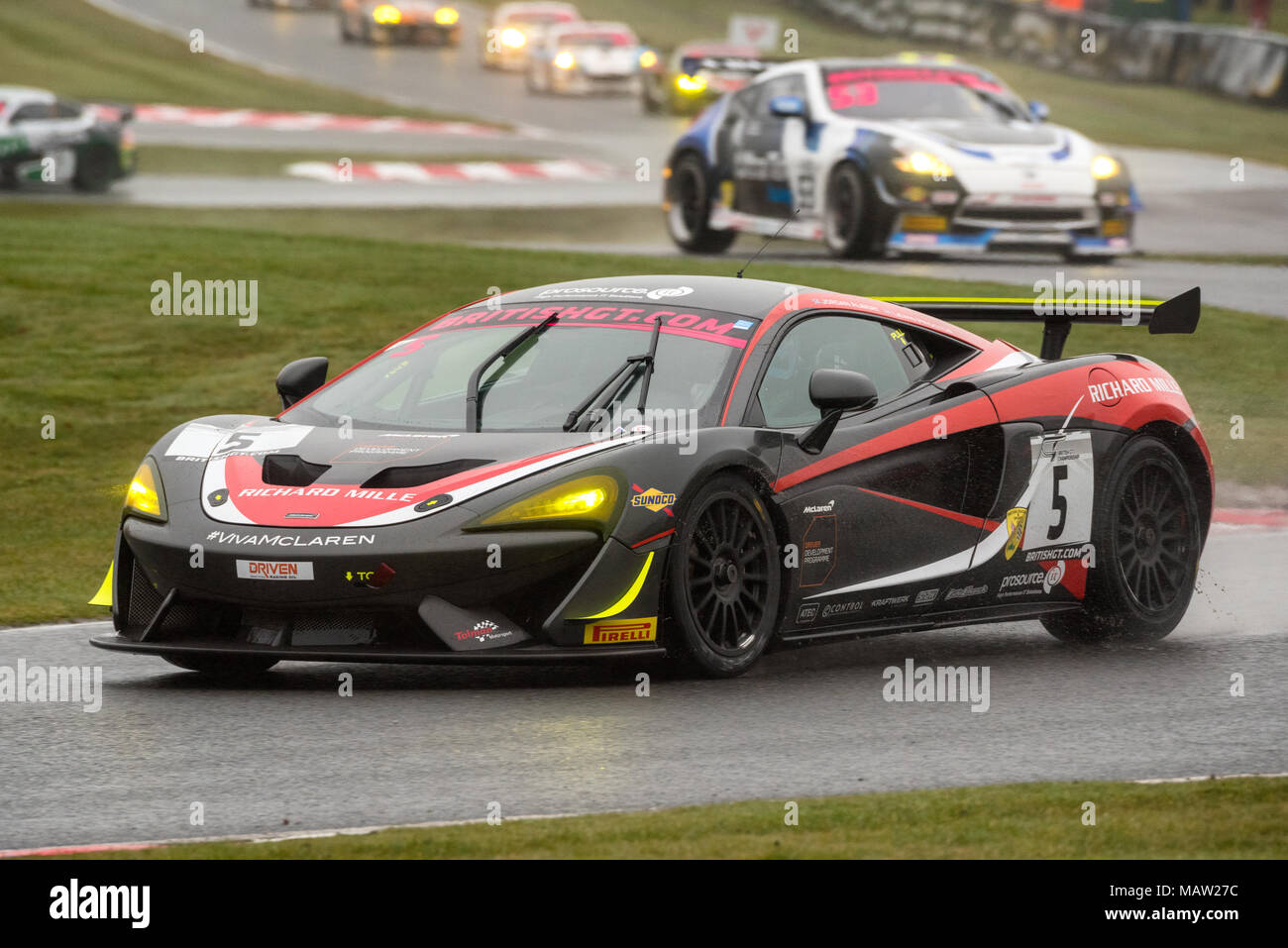 Runde 1 der britischen GT-Meisterschaft 2018 in Oulton Park, Cheshire Vereinigtes Königreich Stockfoto