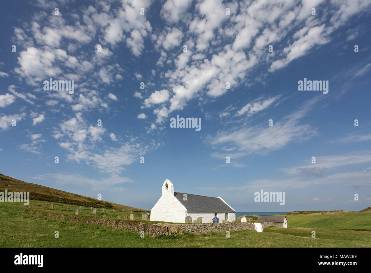 Mwnt Kirche Ceredigion Wales UK Stockfoto