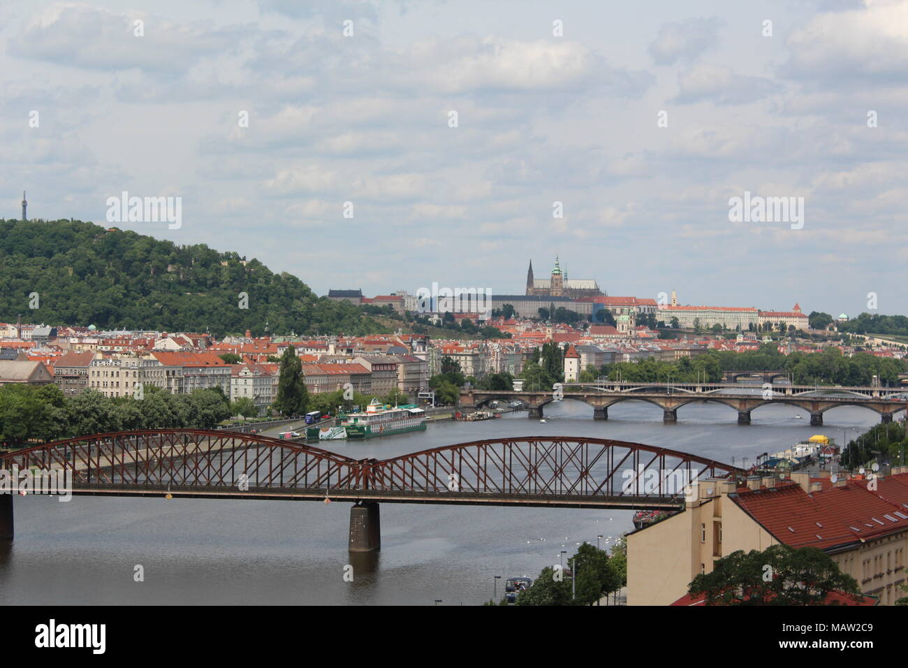 Brücken über die Moldau, Prag, Tschechische Republik Stockfoto