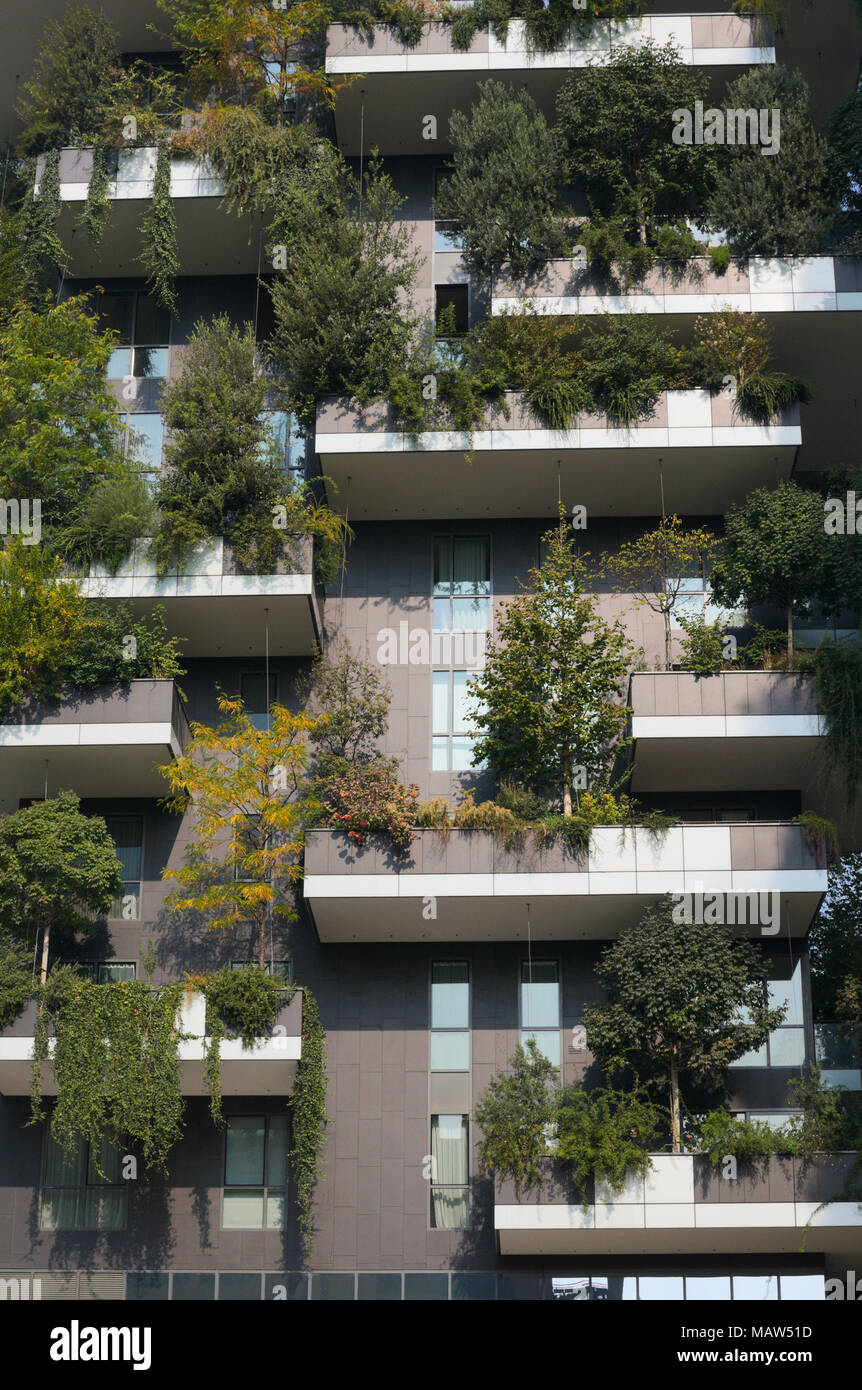 Bosco Verticale Apartment Gebäude, Porta Nuova Viertel, Mailand, Italien Stockfoto
