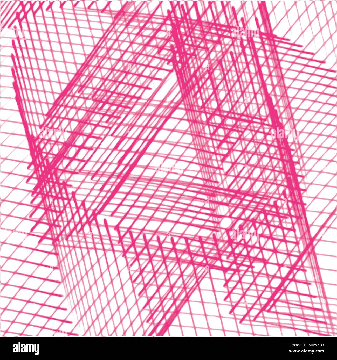 Rosa aquarell Dreieck grid Hintergrund Muster, Vector Illustration Stock Vektor