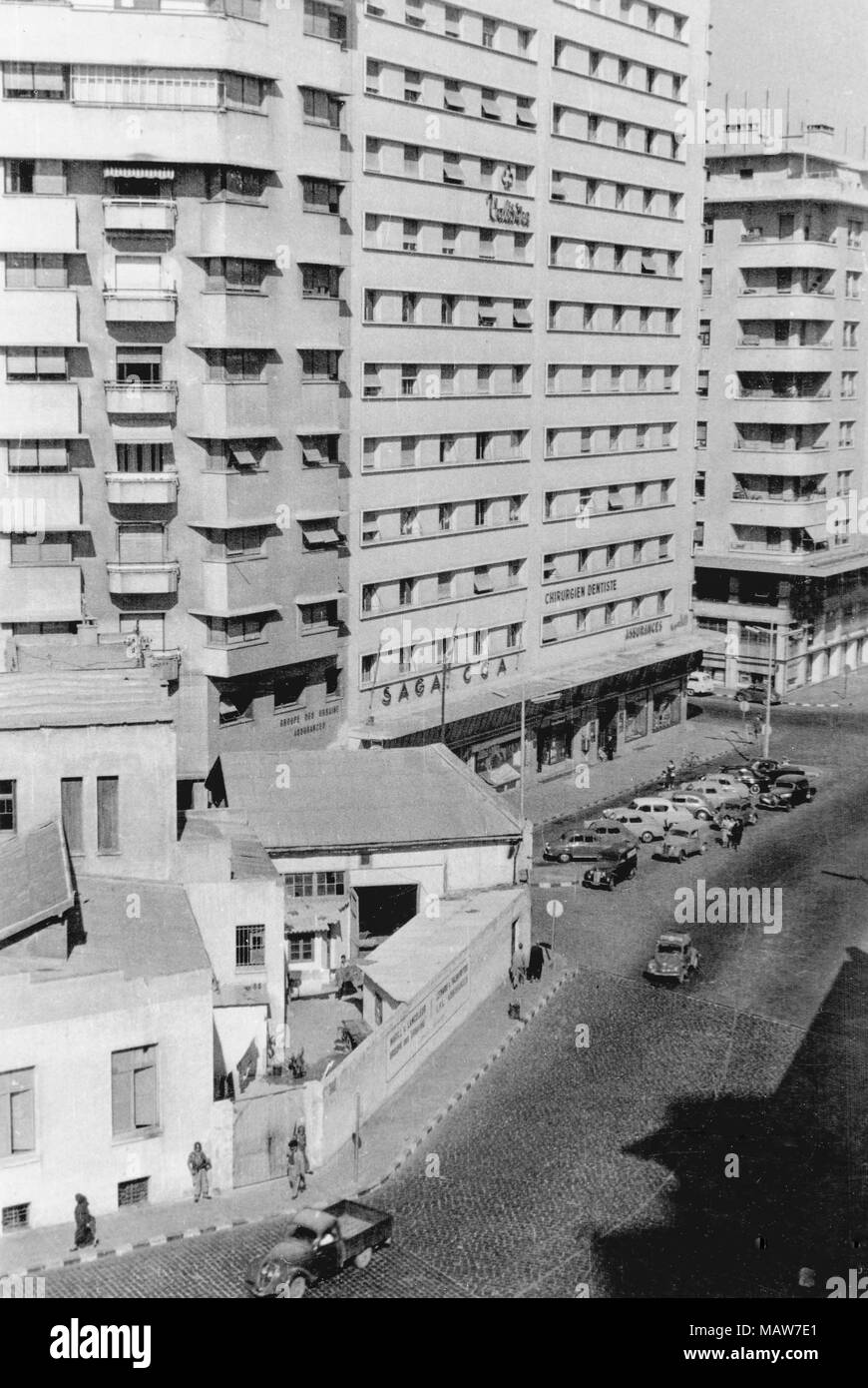 Hotel de France, Casablanca, Marokko. Aus der fotografischen Tagebuch eines jungen französischen Soldaten in Marokko Auszug Stockfoto