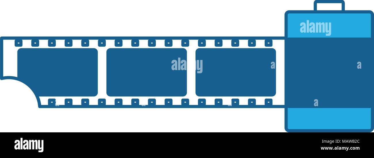 Alte Filmrolle Symbol auf weißem Hintergrund, Vector Illustration Stock Vektor