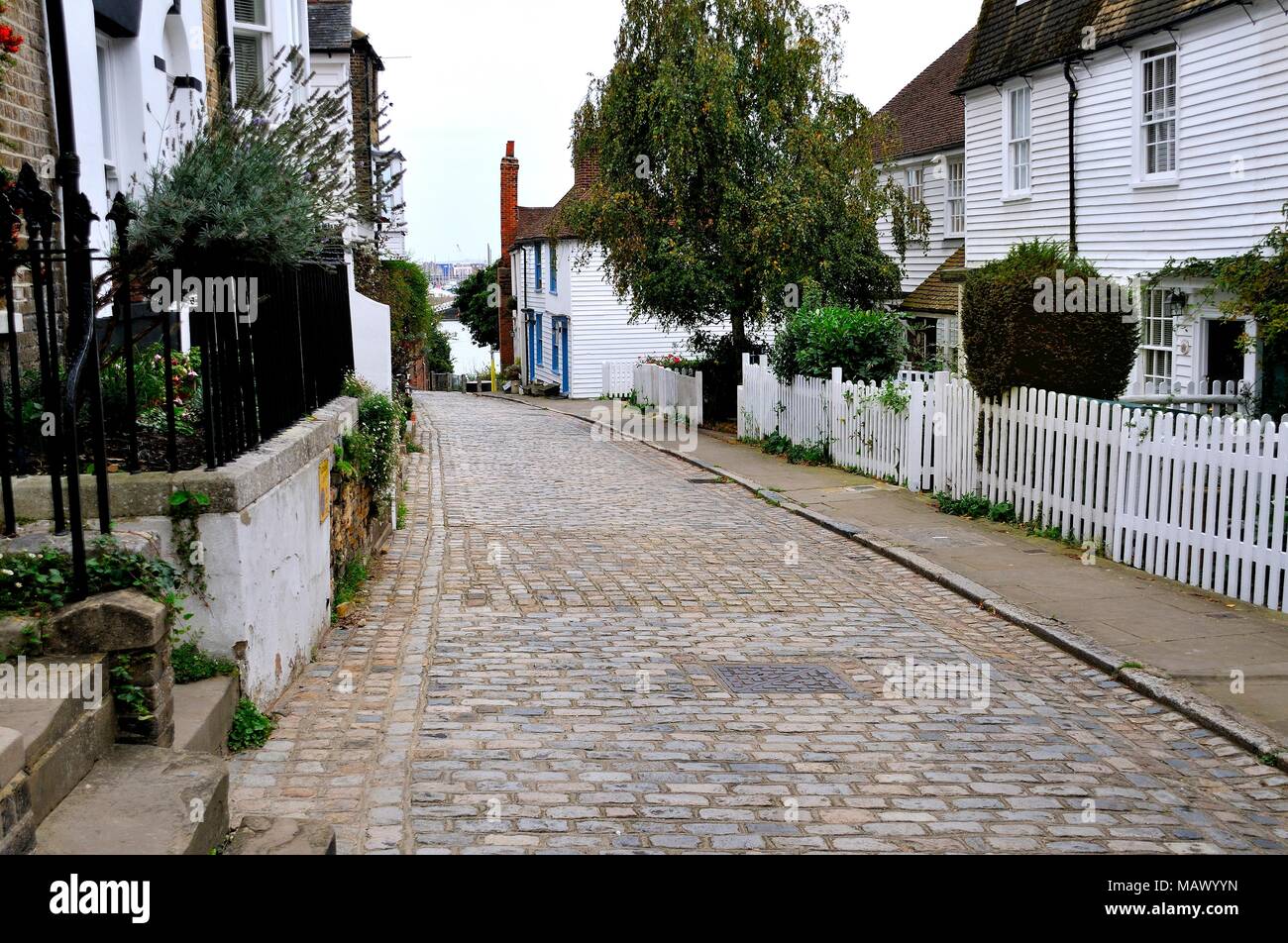 Upnor Village Street Kent Stockfoto