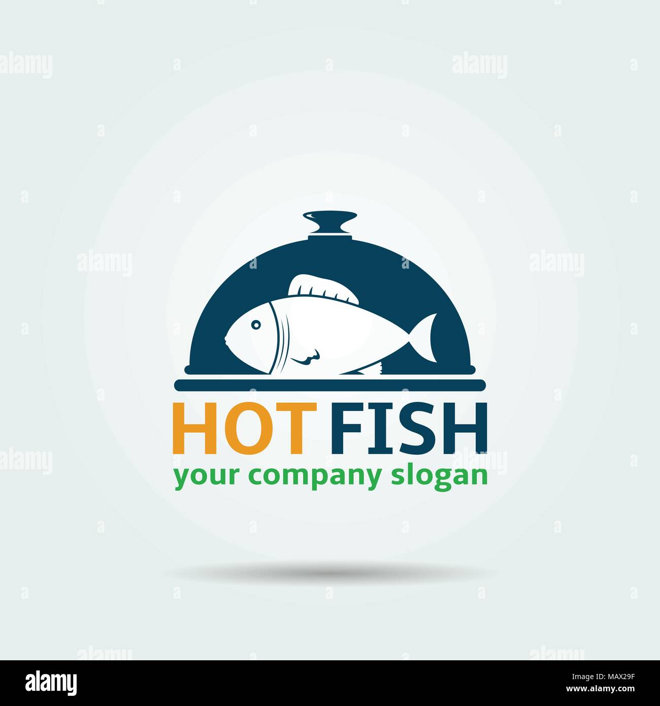 Hot Fisch Symbol. Vector Illustration Stock Vektor