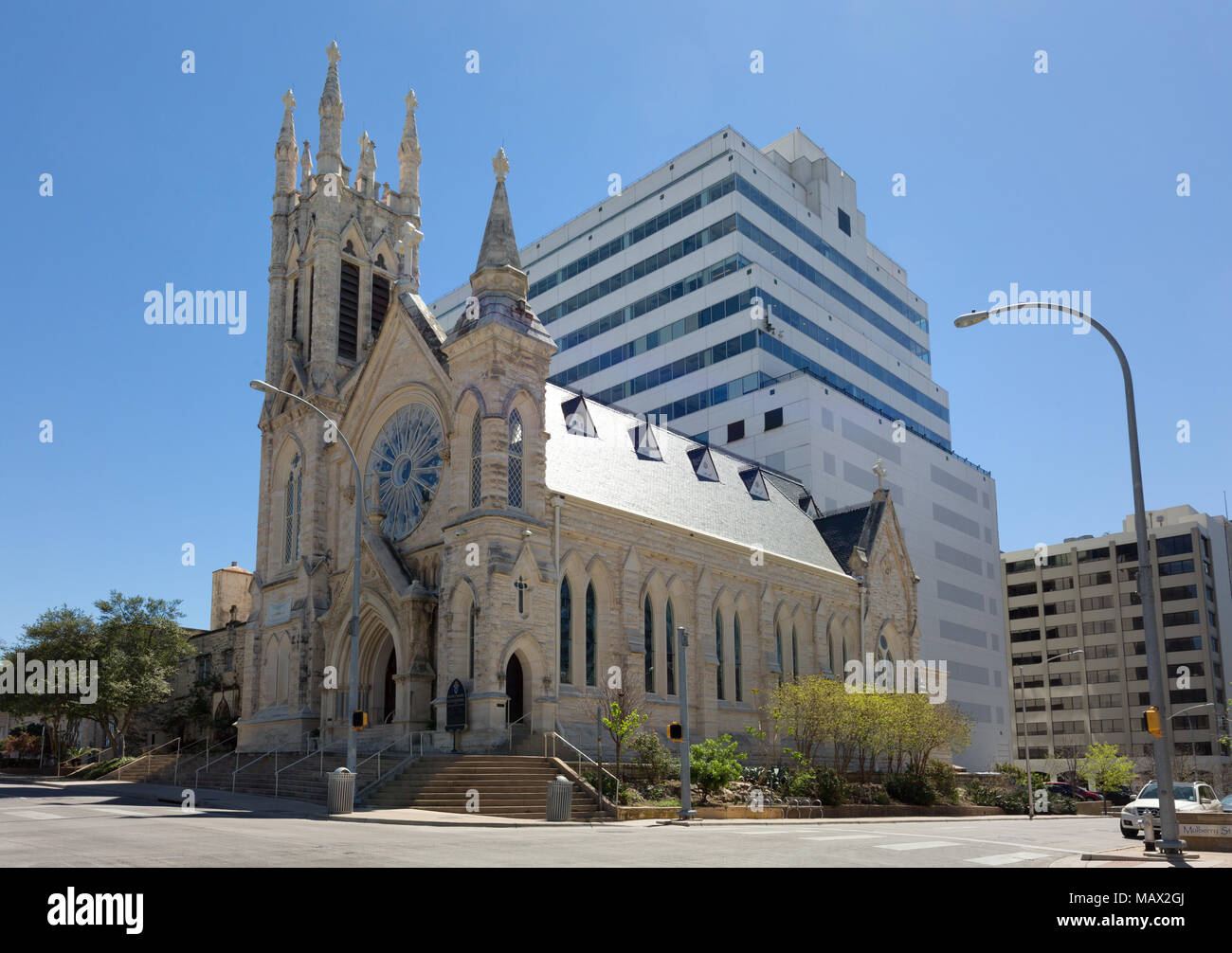 Saint Mary Kathedrale, Austin, Texas, USA Stockfoto