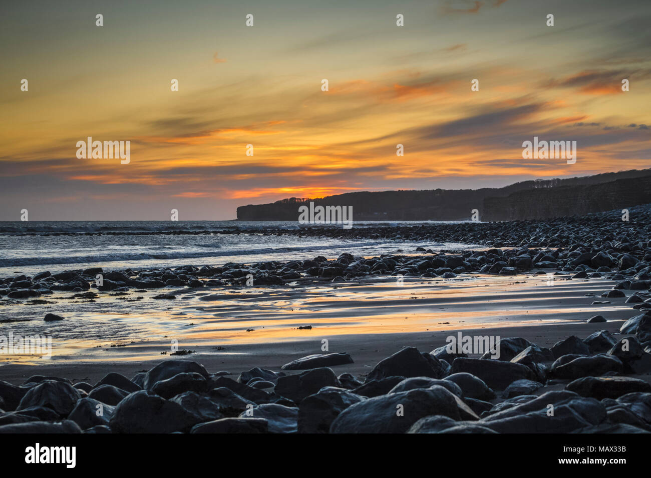 Llantwit Major Strand Glamorgan Heritage Coast UK Stockfoto