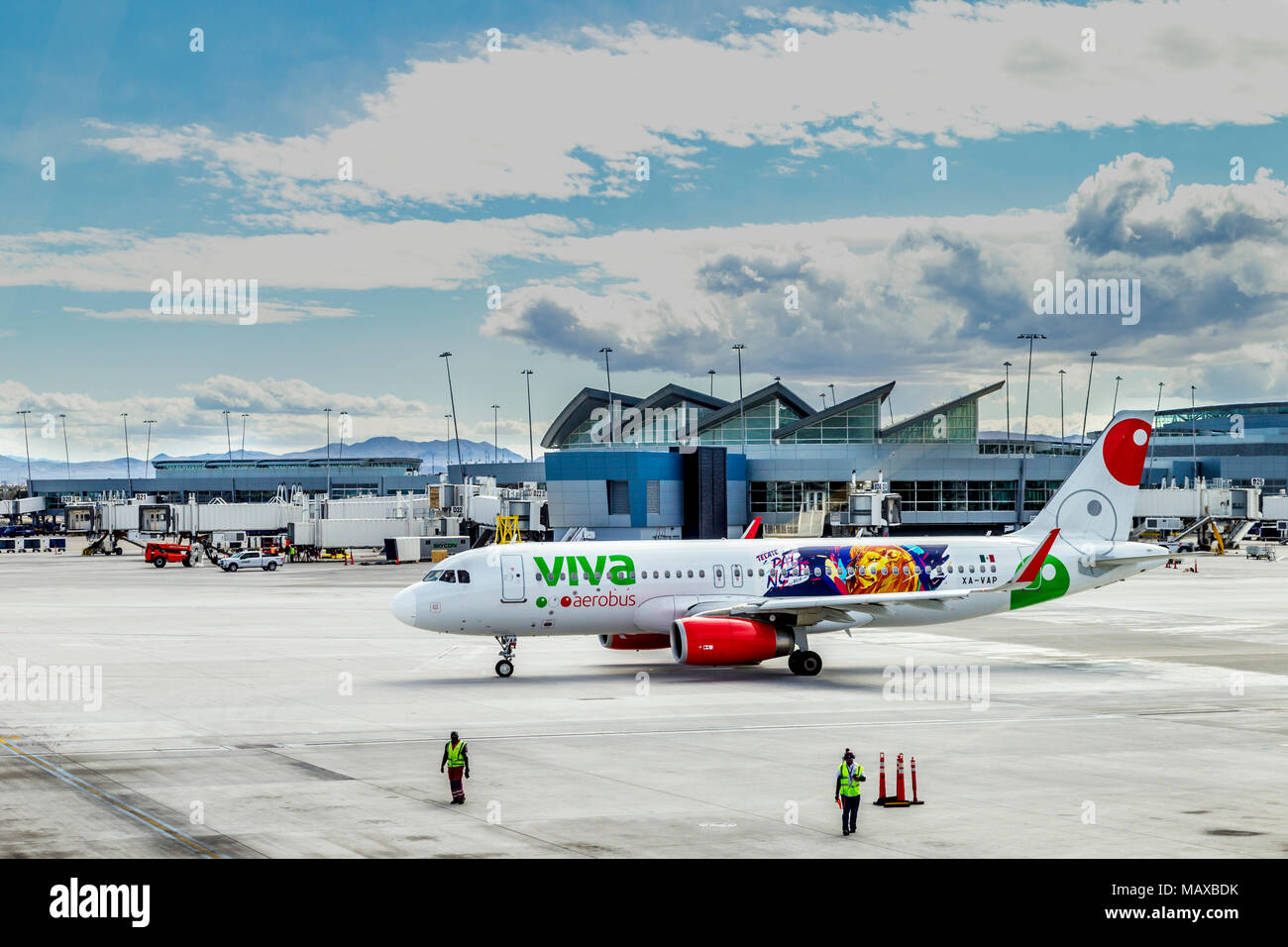 Aeromexico am McCarran International Flughafen, Las Vegas, USA. Stockfoto