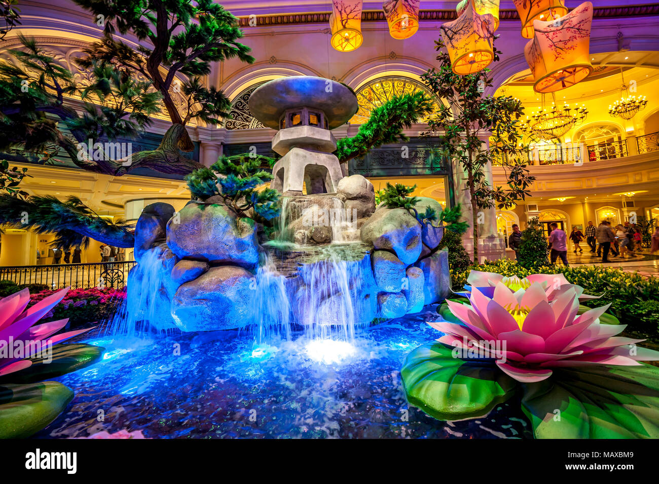 Japanischer Frühling Garten im Bellagio, Las Vegas, Narvarda, USA. Stockfoto