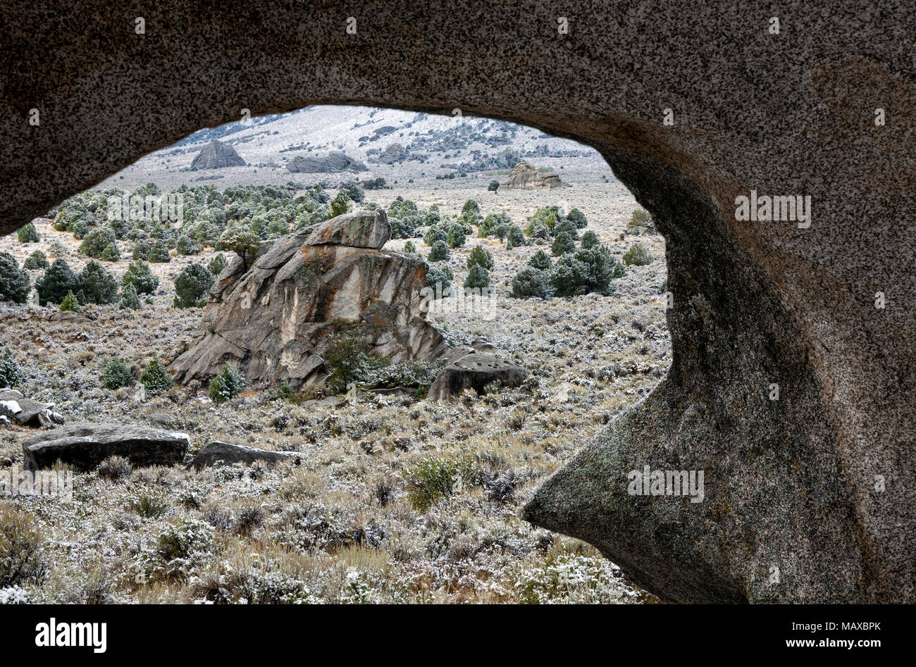 ID 00771-00 ... IDAHO - Rock arch in der Stadt Rocks National Reserve. Stockfoto