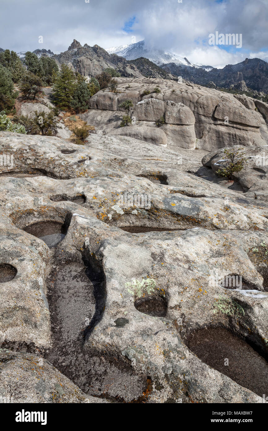 ID 00775-00 ... IDAHO - stürmischer Tag an der Stadt der Rocks National Reserve. Stockfoto