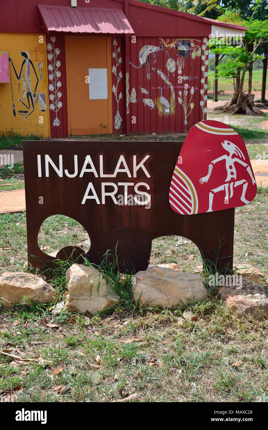 Injalak Arts and Crafts Center, Gunbalanya, Oenpelli, Arnhem Land, Northern Territory, Australien Stockfoto
