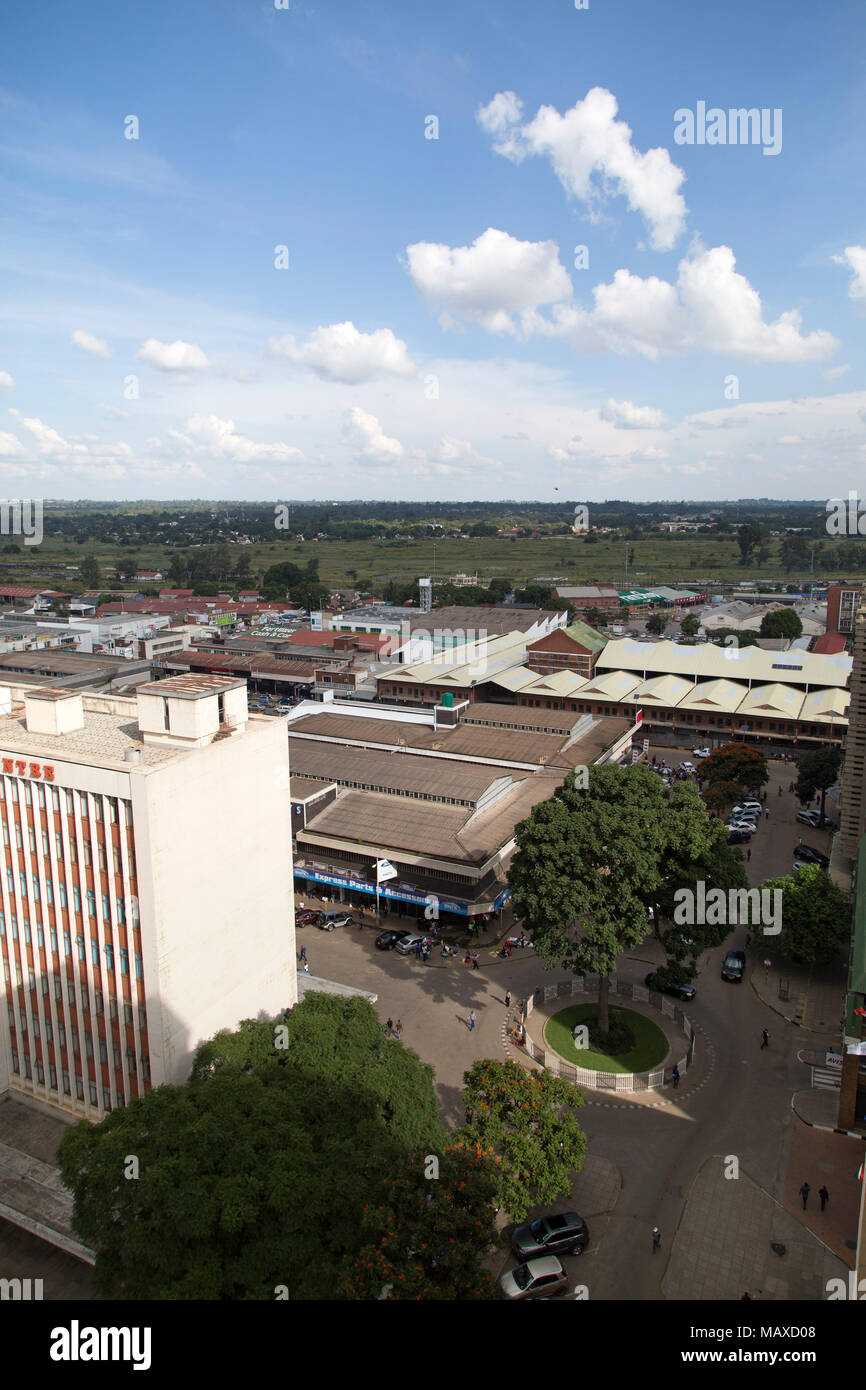 Gebäude der Bahnhof in Harare, Simbabwe. Stockfoto
