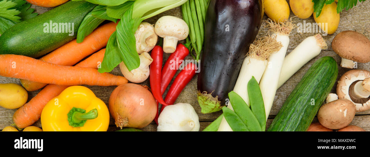 Gruppe von frisches Gemüse vom Markt Stockfoto
